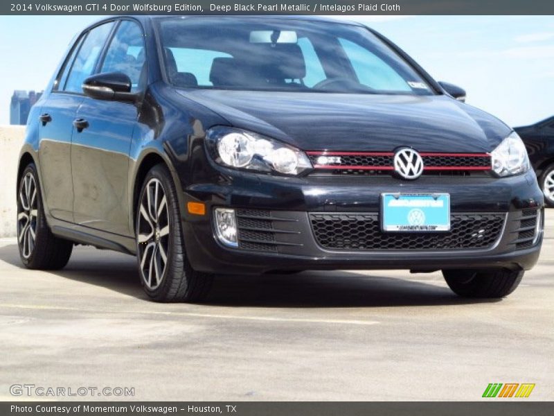 Deep Black Pearl Metallic / Intelagos Plaid Cloth 2014 Volkswagen GTI 4 Door Wolfsburg Edition