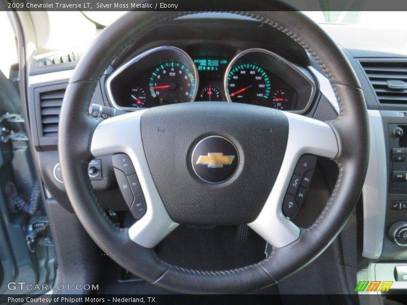 Silver Moss Metallic / Ebony 2009 Chevrolet Traverse LT