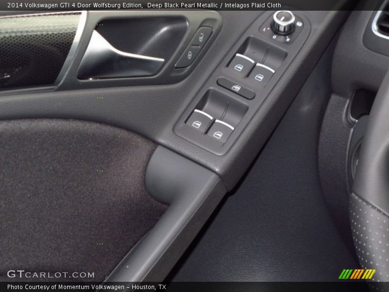 Deep Black Pearl Metallic / Intelagos Plaid Cloth 2014 Volkswagen GTI 4 Door Wolfsburg Edition