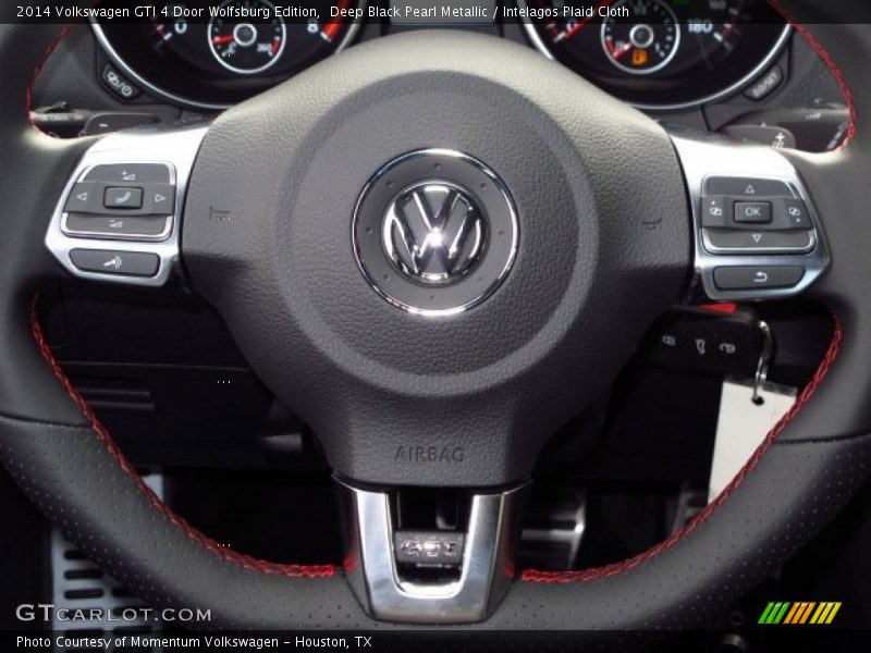 Deep Black Pearl Metallic / Intelagos Plaid Cloth 2014 Volkswagen GTI 4 Door Wolfsburg Edition