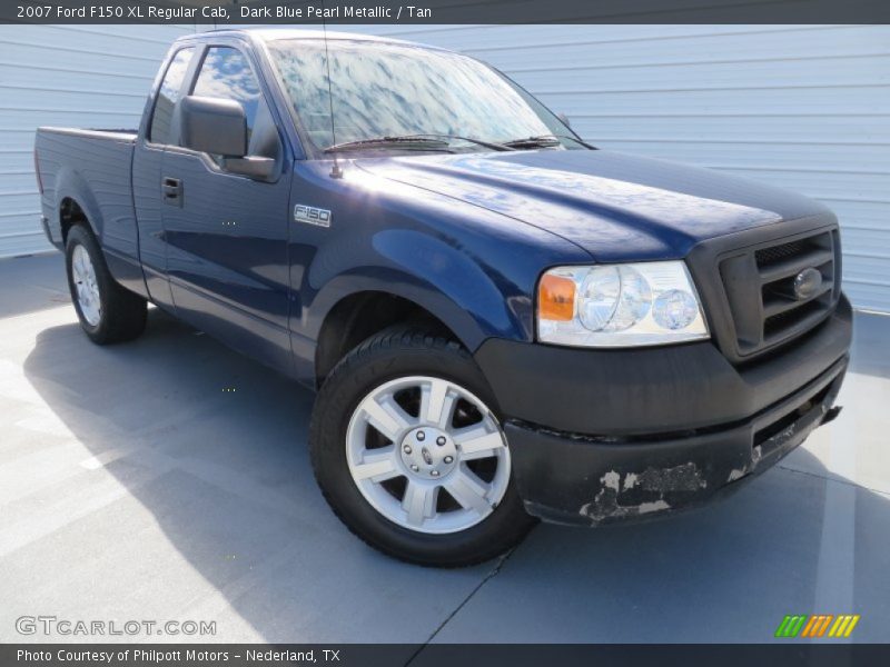 Dark Blue Pearl Metallic / Tan 2007 Ford F150 XL Regular Cab