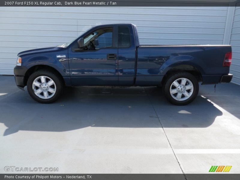 Dark Blue Pearl Metallic / Tan 2007 Ford F150 XL Regular Cab