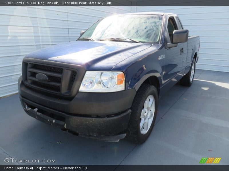 Dark Blue Pearl Metallic / Tan 2007 Ford F150 XL Regular Cab