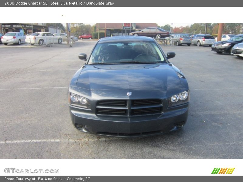 Steel Blue Metallic / Dark Slate Gray 2008 Dodge Charger SE