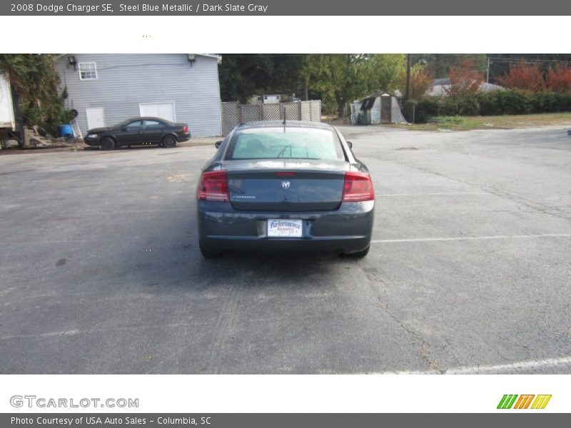 Steel Blue Metallic / Dark Slate Gray 2008 Dodge Charger SE