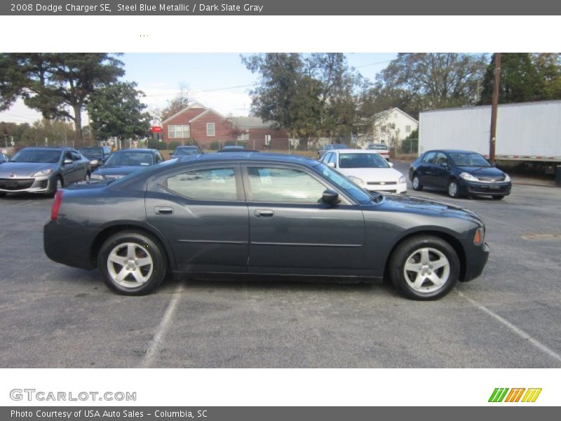 Steel Blue Metallic / Dark Slate Gray 2008 Dodge Charger SE