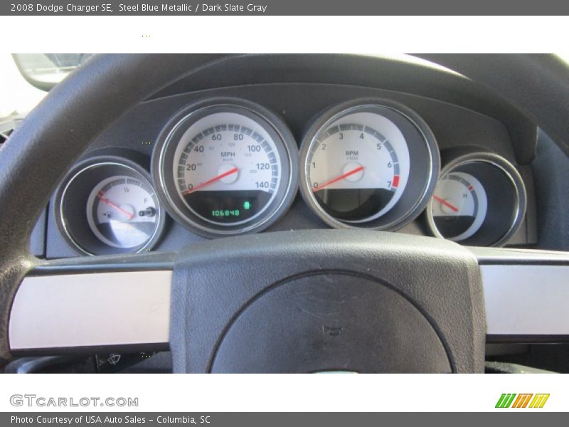 Steel Blue Metallic / Dark Slate Gray 2008 Dodge Charger SE