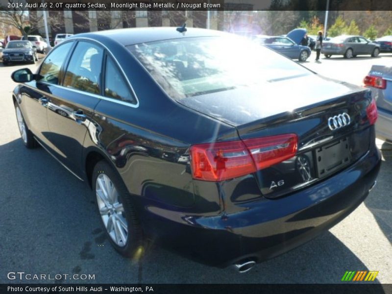 Moonlight Blue Metallic / Nougat Brown 2014 Audi A6 2.0T quattro Sedan
