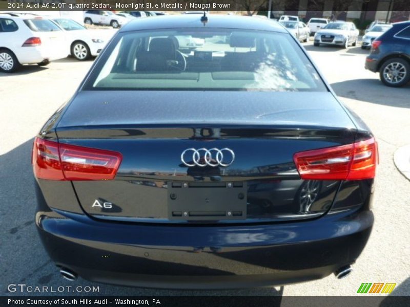 Moonlight Blue Metallic / Nougat Brown 2014 Audi A6 2.0T quattro Sedan