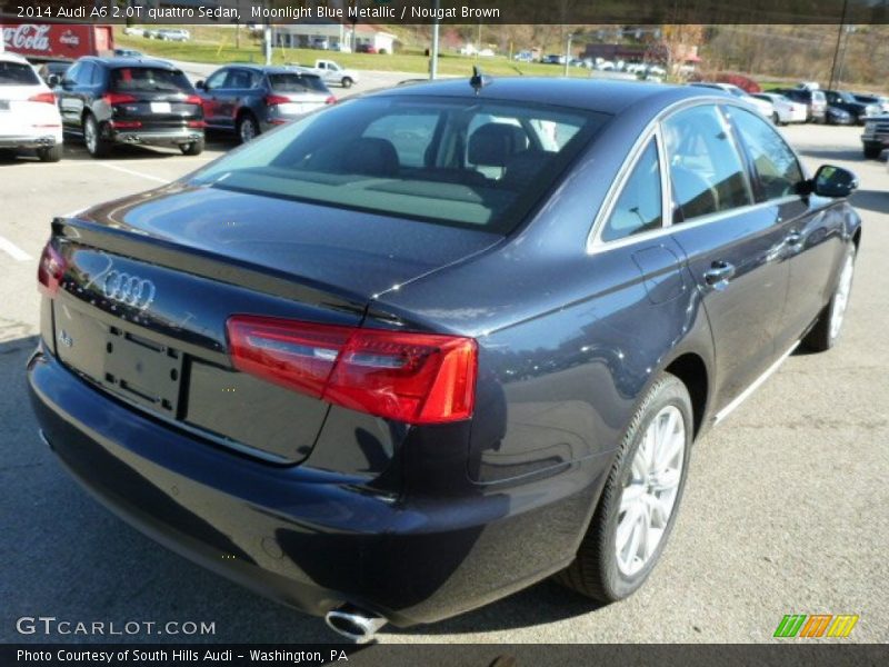 Moonlight Blue Metallic / Nougat Brown 2014 Audi A6 2.0T quattro Sedan