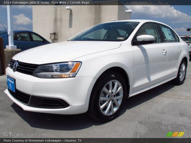 Pure White / Cornsilk Beige 2014 Volkswagen Jetta SE Sedan