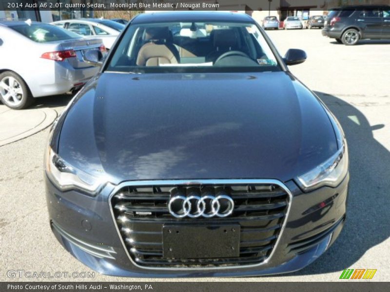 Moonlight Blue Metallic / Nougat Brown 2014 Audi A6 2.0T quattro Sedan