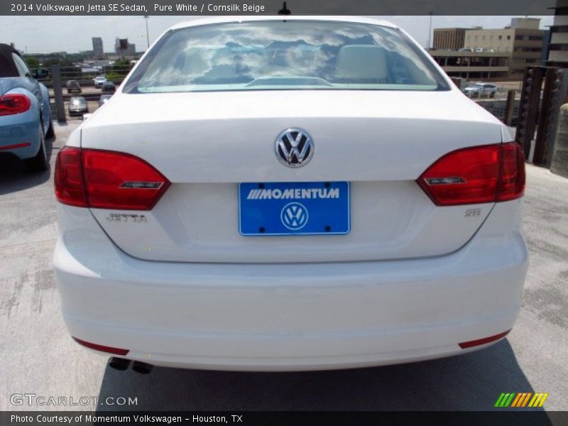 Pure White / Cornsilk Beige 2014 Volkswagen Jetta SE Sedan