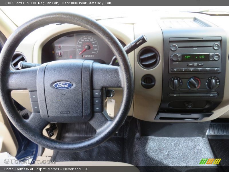 Dark Blue Pearl Metallic / Tan 2007 Ford F150 XL Regular Cab