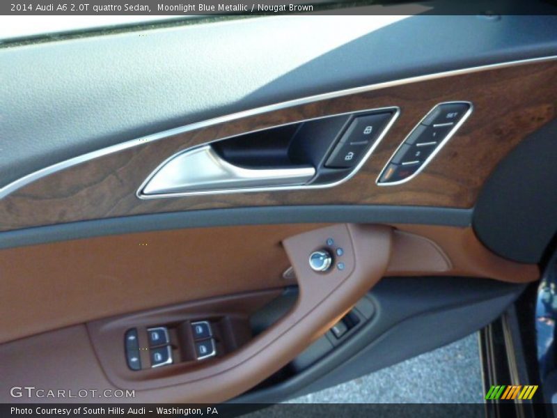 Moonlight Blue Metallic / Nougat Brown 2014 Audi A6 2.0T quattro Sedan