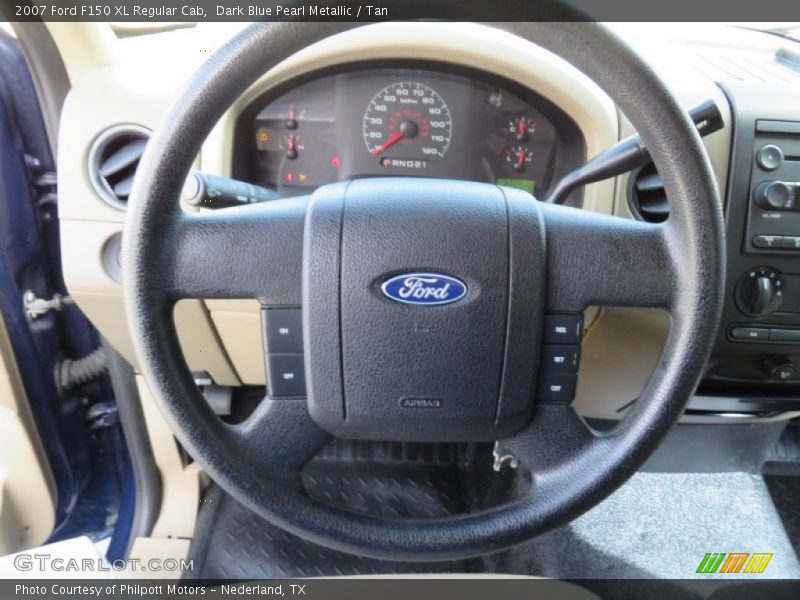 Dark Blue Pearl Metallic / Tan 2007 Ford F150 XL Regular Cab