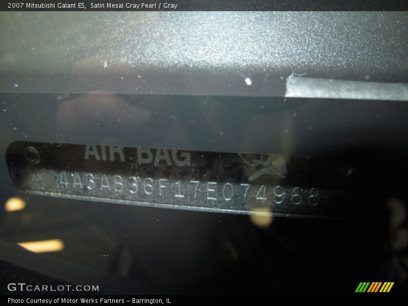 Satin Mesai Gray Pearl / Gray 2007 Mitsubishi Galant ES