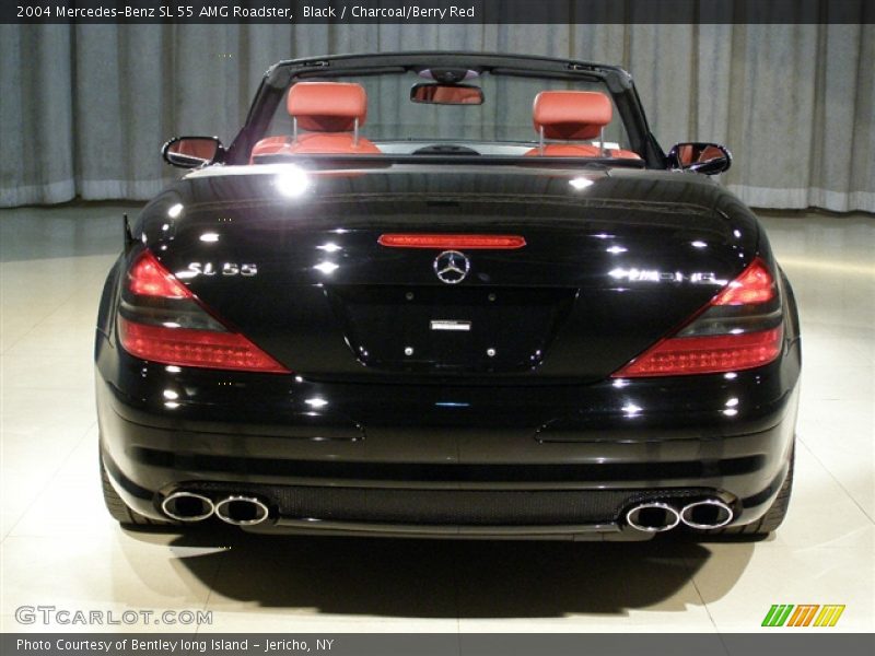 Black / Charcoal/Berry Red 2004 Mercedes-Benz SL 55 AMG Roadster