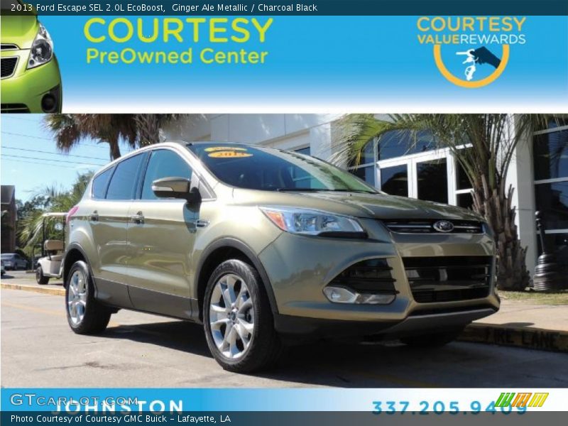 Ginger Ale Metallic / Charcoal Black 2013 Ford Escape SEL 2.0L EcoBoost