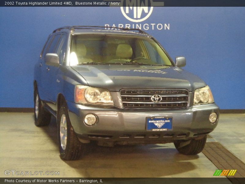 Bluestone Metallic / Ivory 2002 Toyota Highlander Limited 4WD