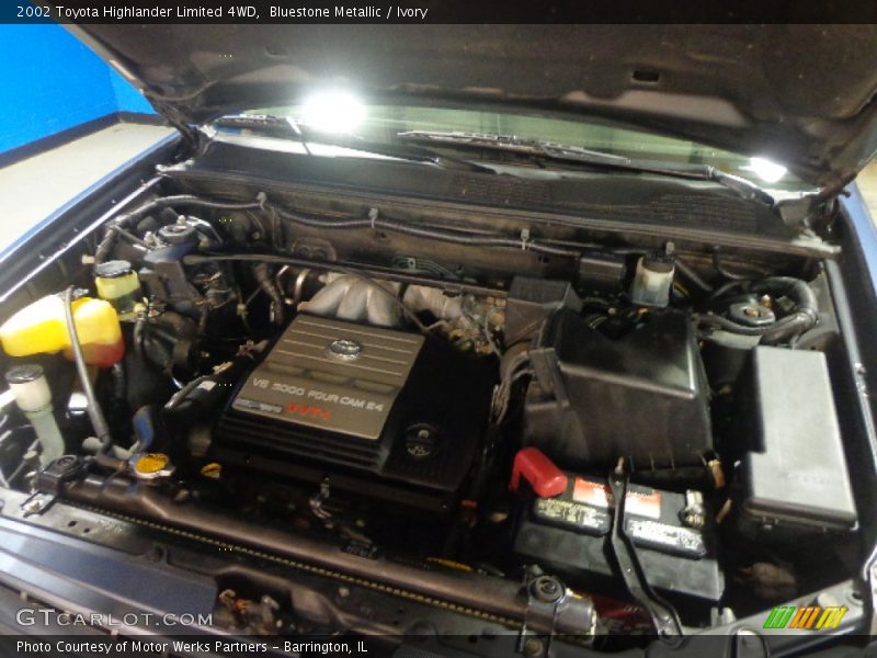 Bluestone Metallic / Ivory 2002 Toyota Highlander Limited 4WD