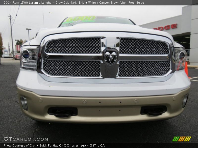 Bright White / Canyon Brown/Light Frost Beige 2014 Ram 1500 Laramie Longhorn Crew Cab 4x4