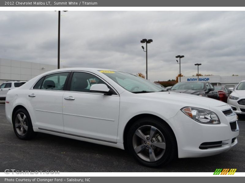 Summit White / Titanium 2012 Chevrolet Malibu LT