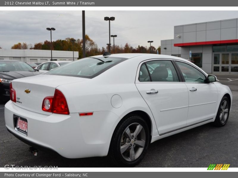 Summit White / Titanium 2012 Chevrolet Malibu LT