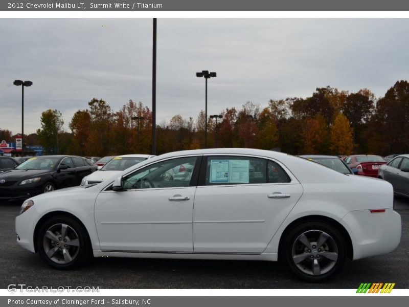 Summit White / Titanium 2012 Chevrolet Malibu LT