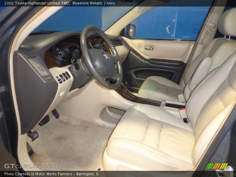 Bluestone Metallic / Ivory 2002 Toyota Highlander Limited 4WD