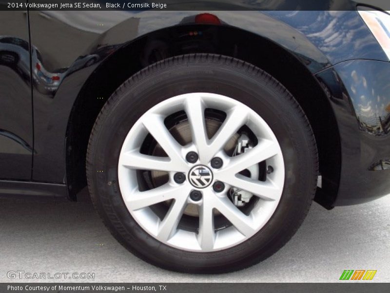 Black / Cornsilk Beige 2014 Volkswagen Jetta SE Sedan