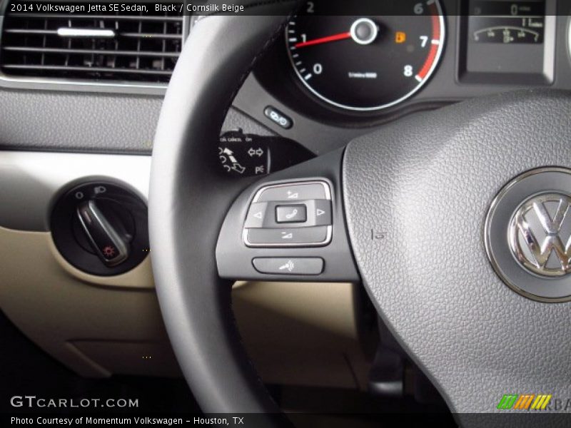Black / Cornsilk Beige 2014 Volkswagen Jetta SE Sedan