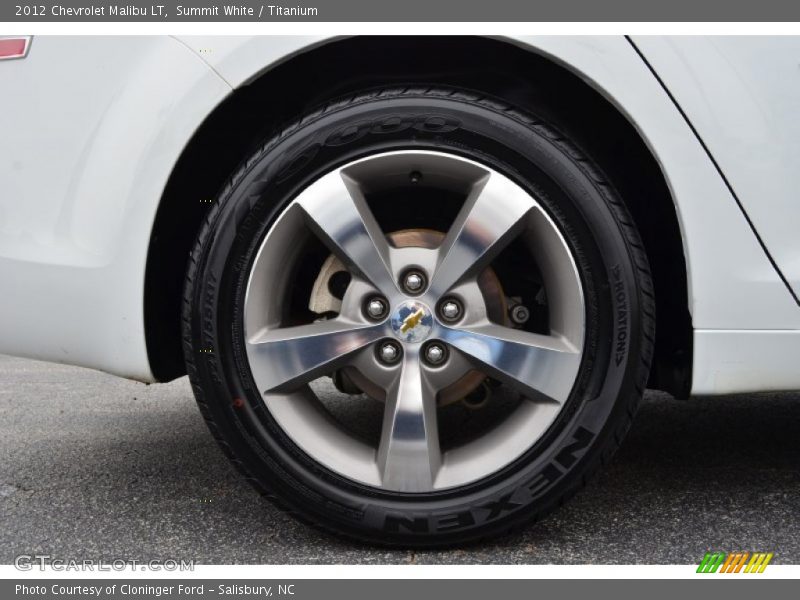 Summit White / Titanium 2012 Chevrolet Malibu LT