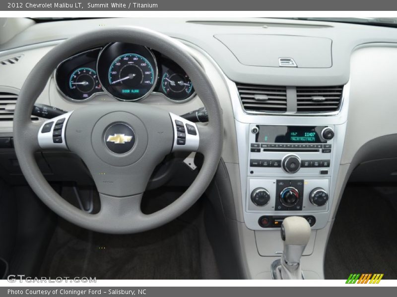 Summit White / Titanium 2012 Chevrolet Malibu LT