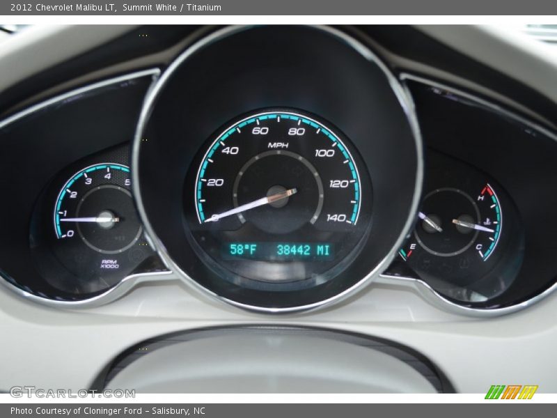 Summit White / Titanium 2012 Chevrolet Malibu LT