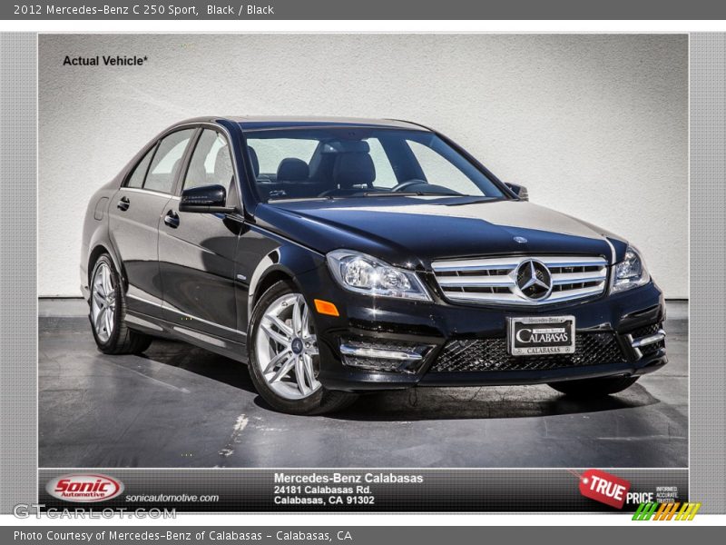 Black / Black 2012 Mercedes-Benz C 250 Sport