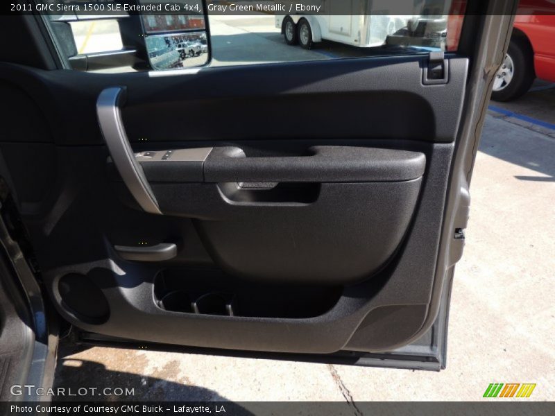 Gray Green Metallic / Ebony 2011 GMC Sierra 1500 SLE Extended Cab 4x4