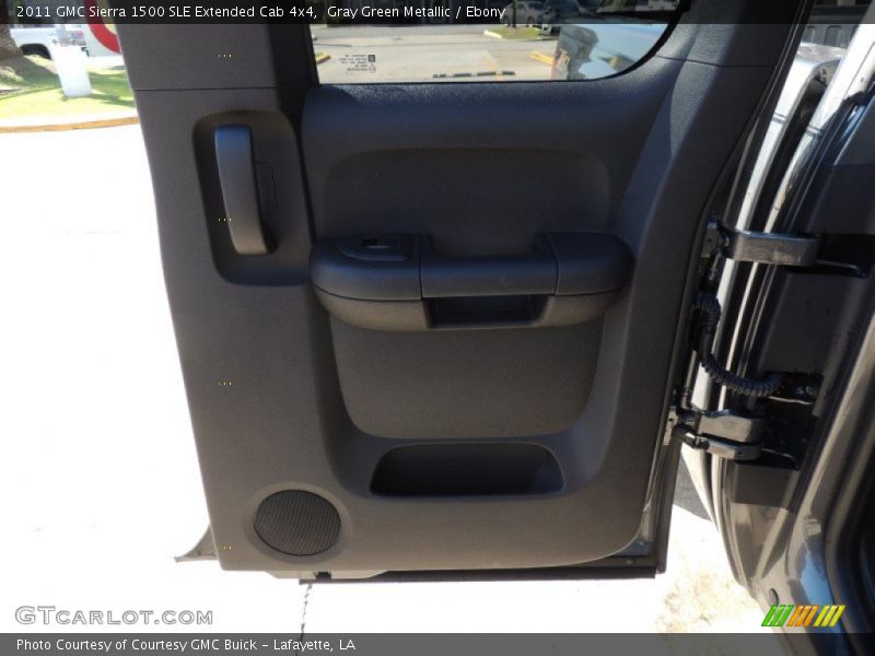 Gray Green Metallic / Ebony 2011 GMC Sierra 1500 SLE Extended Cab 4x4