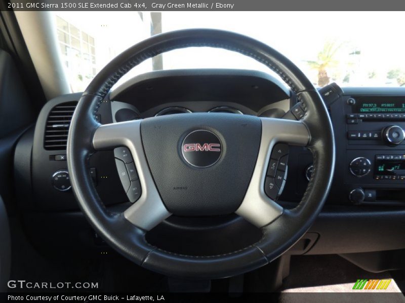 Gray Green Metallic / Ebony 2011 GMC Sierra 1500 SLE Extended Cab 4x4
