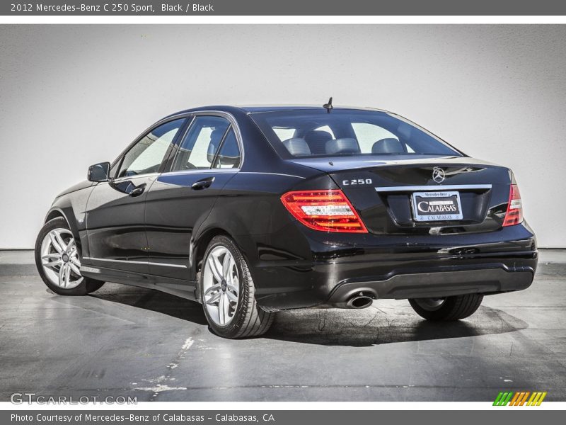 Black / Black 2012 Mercedes-Benz C 250 Sport