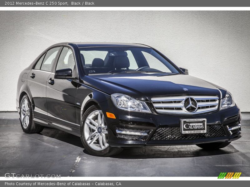 Black / Black 2012 Mercedes-Benz C 250 Sport