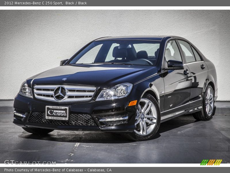 Black / Black 2012 Mercedes-Benz C 250 Sport