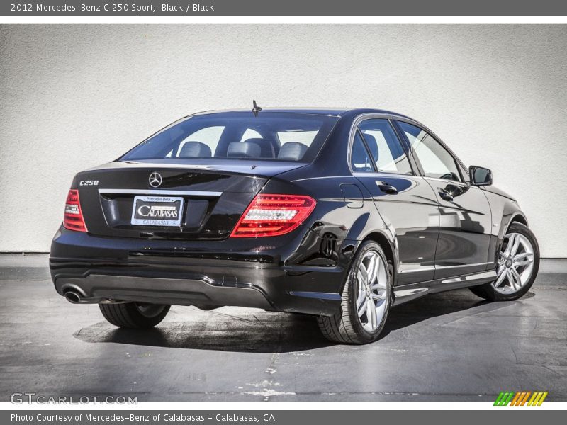 Black / Black 2012 Mercedes-Benz C 250 Sport