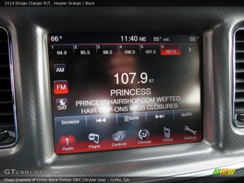 Header Orange / Black 2014 Dodge Charger R/T