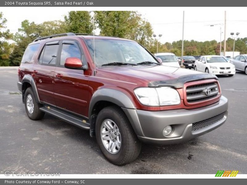 Salsa Red Pearl / Oak 2004 Toyota Sequoia SR5