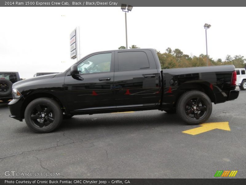 Black / Black/Diesel Gray 2014 Ram 1500 Express Crew Cab