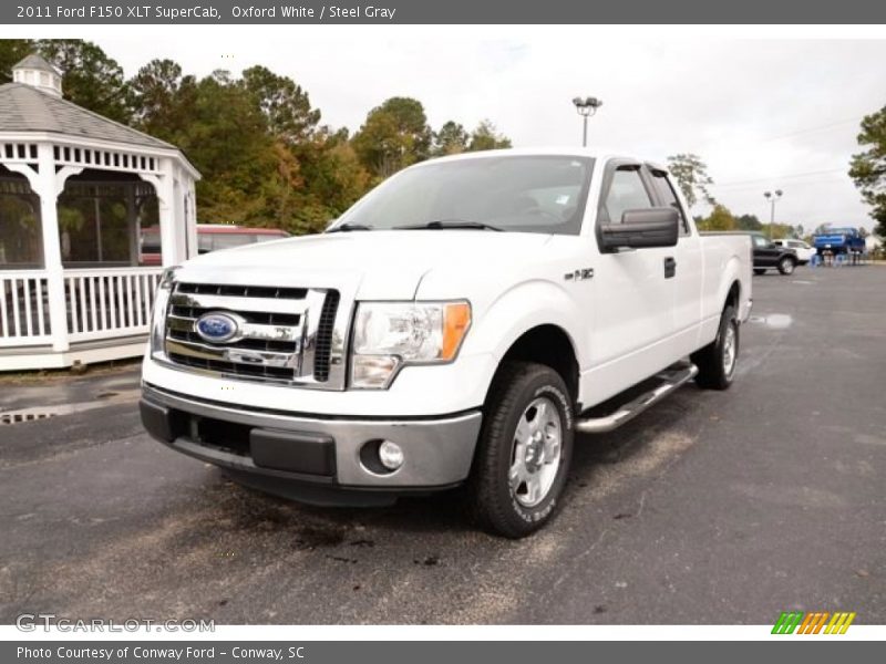 Oxford White / Steel Gray 2011 Ford F150 XLT SuperCab