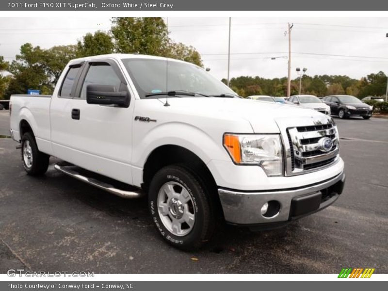 Oxford White / Steel Gray 2011 Ford F150 XLT SuperCab