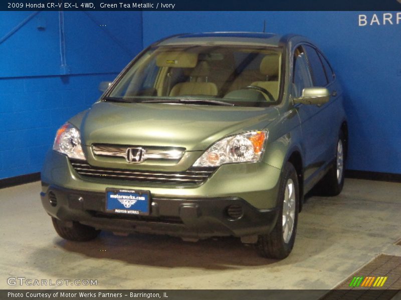 Green Tea Metallic / Ivory 2009 Honda CR-V EX-L 4WD