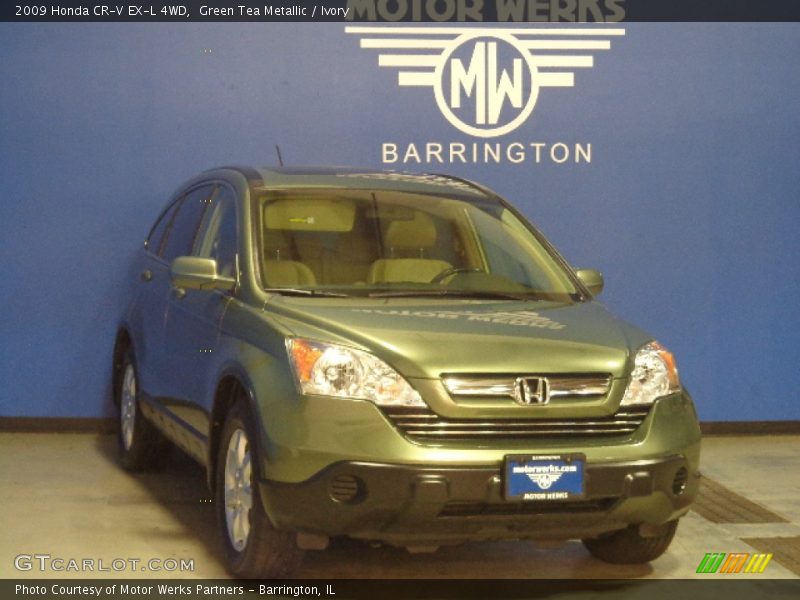 Green Tea Metallic / Ivory 2009 Honda CR-V EX-L 4WD